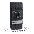 Circuit breaker, PowerPacT L, 600A, 3 pole, 600VAC, 14kA, lugs, MicroLogic 3.3, 80%
