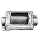 Unilet; Deep 1 Gang Device Box; 2.690 Inch Depth x 1 Inch Hub, Malleable Iron Or Copper Free Aluminum, Epoxy Powder Coated