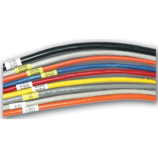 EZL Wire Marker Label for flat applications, White Flexible Nylon, 1/2 inch, 12.5 feet length