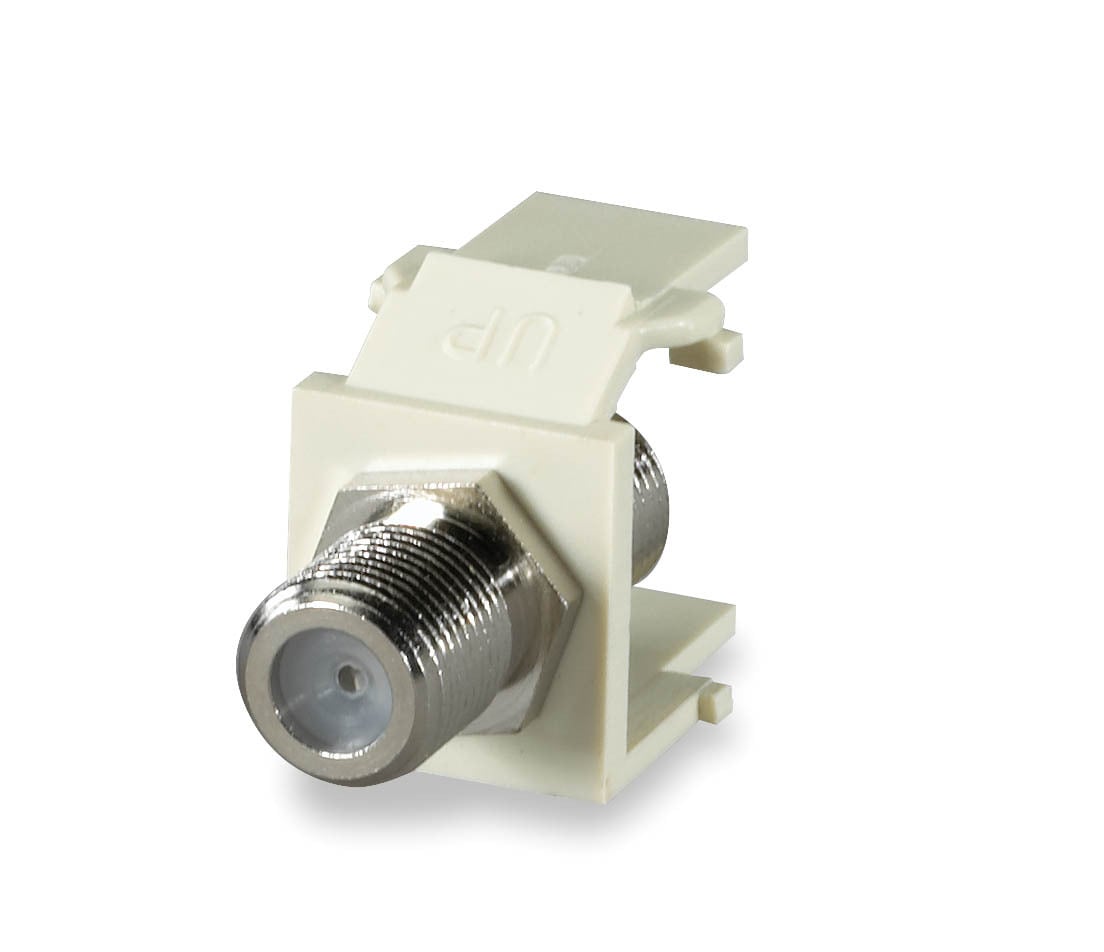 F-Type Connector Module 3 GHz Keystone Module, Ivory