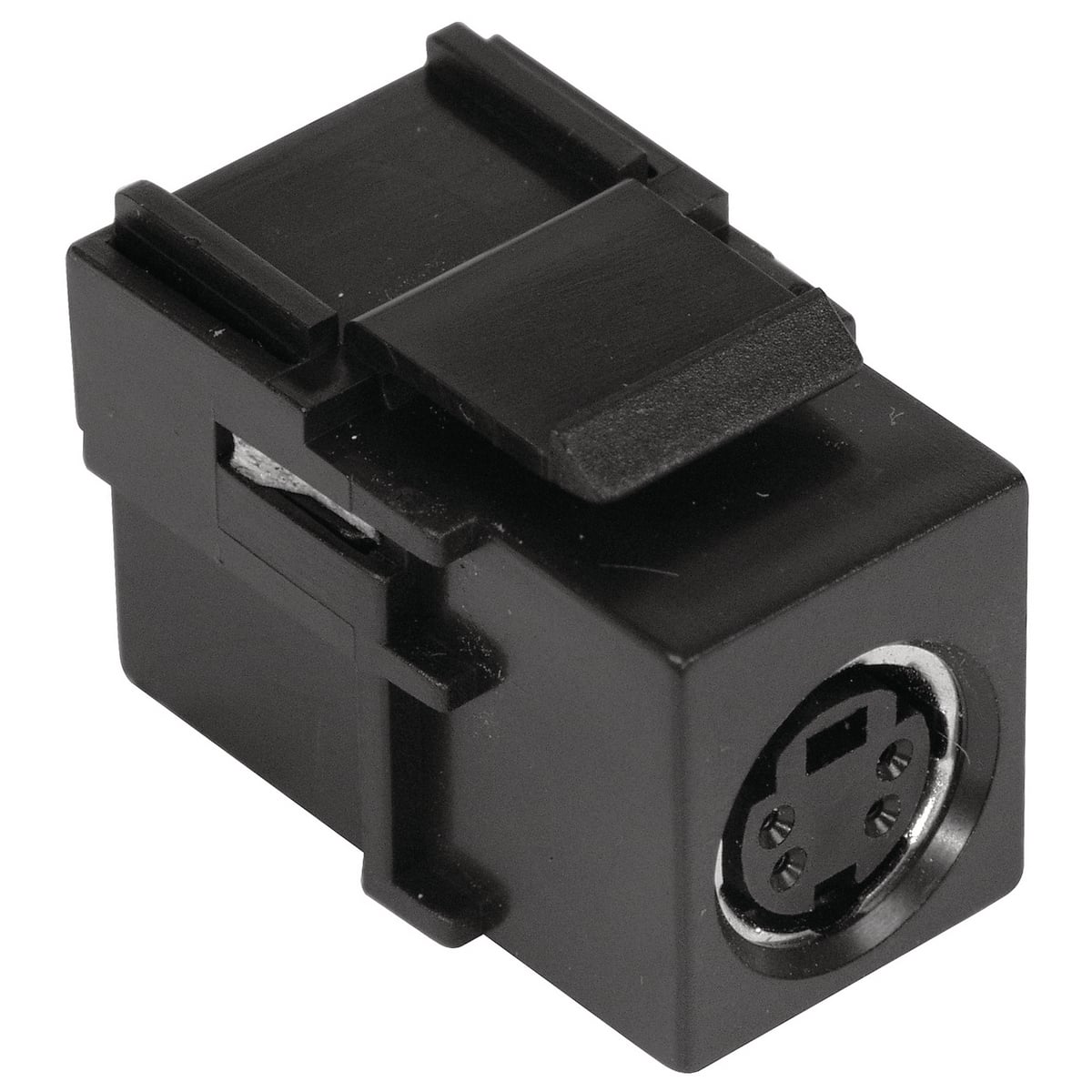 Snap-Fit, S-Video Connector, Female to Female, Black