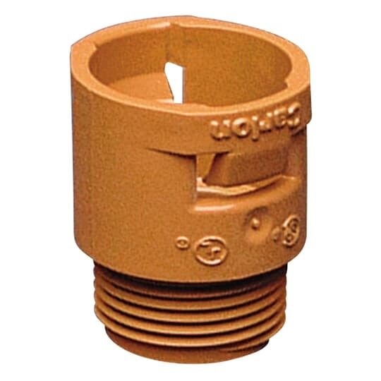 Threaded Adapter, Size 1 Inch, Length 1.66 Inches, Material PVDF, Color Orange