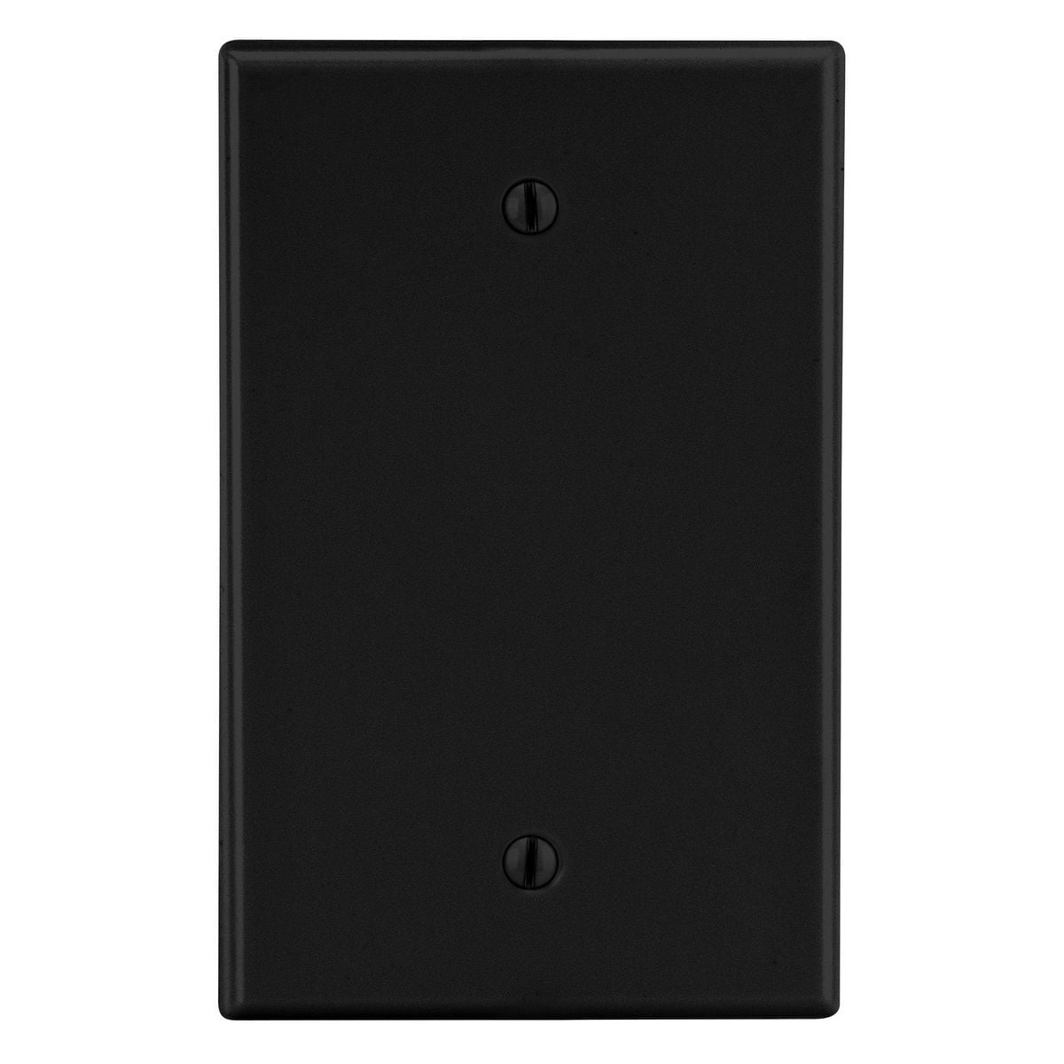 Wallplate, Mid-Size 1-Gang, Box Mount Blank, Black