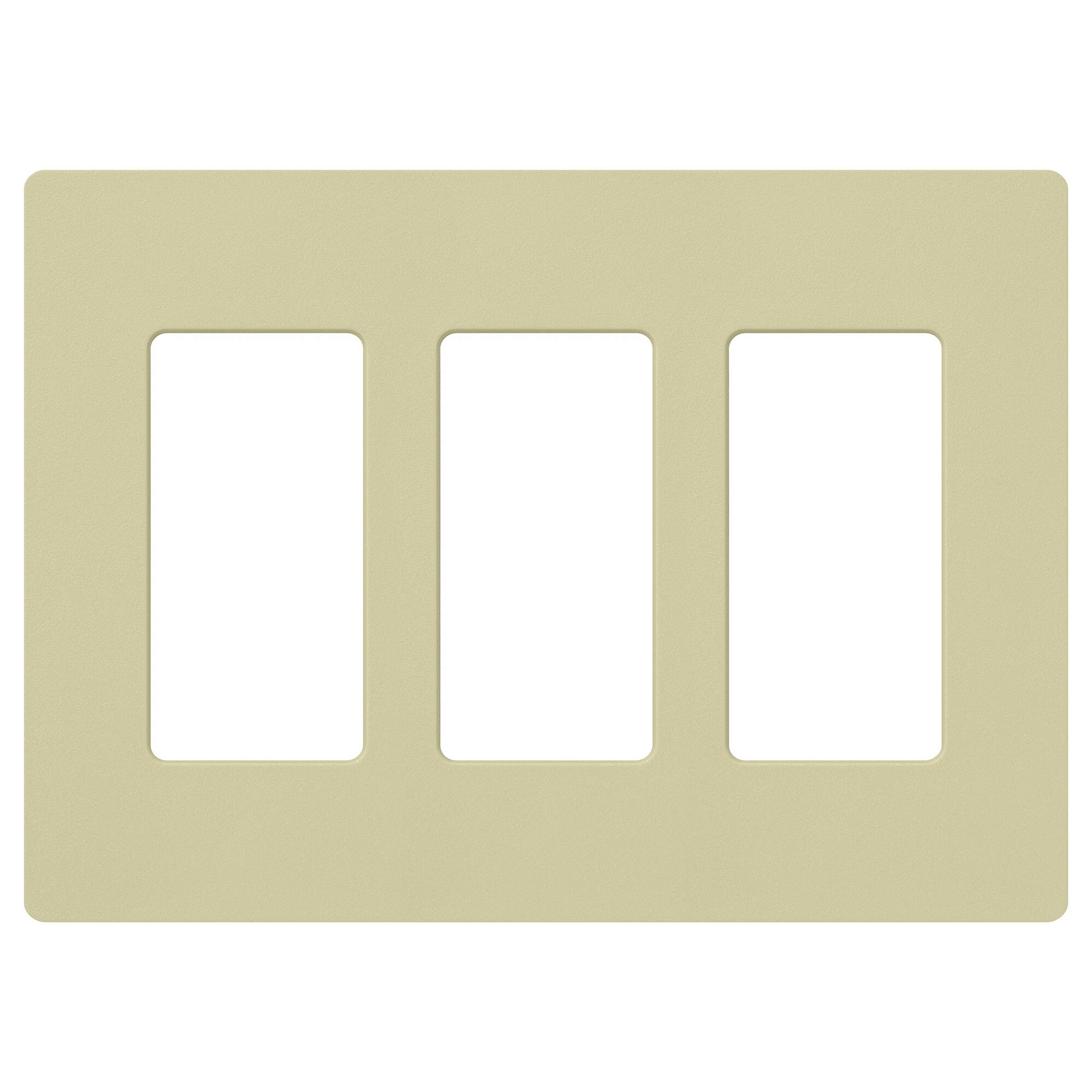 Claro Wallplate, Satin Finish, Three-gang in sage