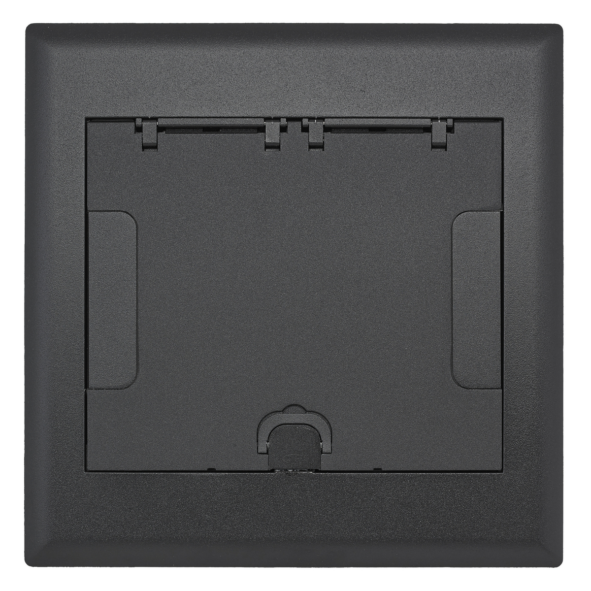 Raised Access or Wooden Floors, Recessed, 4-Gang AFB Series, Cover Assembly, Black Powder Paint Finish