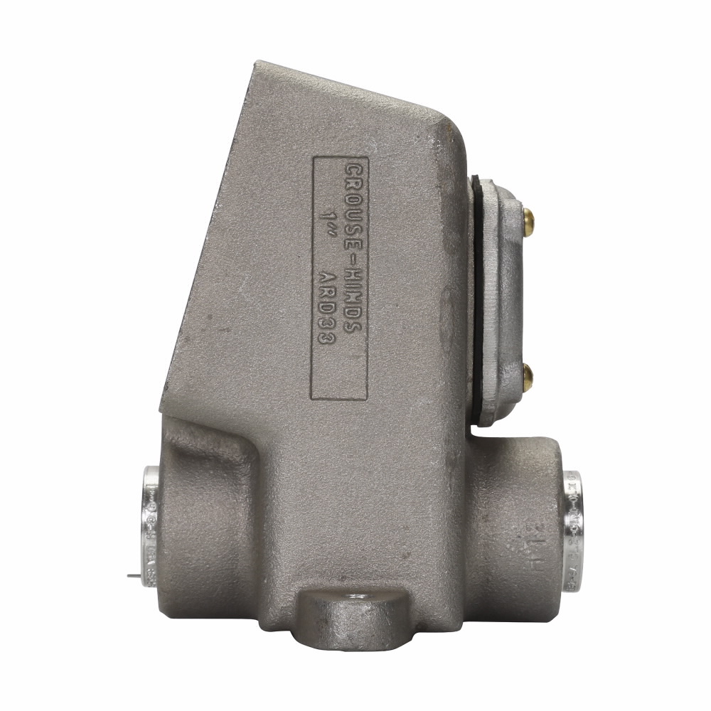 Eaton Crouse-Hinds series ARD back box, 60A, Through feed, Cast aluminum, 1-1/2"