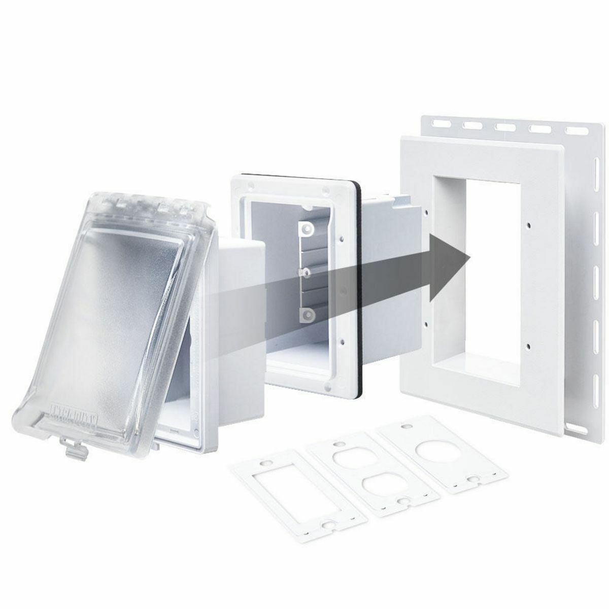 Recessed In-Use EXTRA DUTY Weatherproof Cover, White