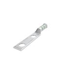 1 Flex G,H,I,K,M,DLO, 1 AWG (B/C) CU, Two Hole, 1/2 Stud Size, 1-3/4 Hole Spacing, Long Barrel, Bell End, Tin Plated, UL/CSA, 90?C, Up to 35kV, Green Color Code, 11 or 375 Die Index.