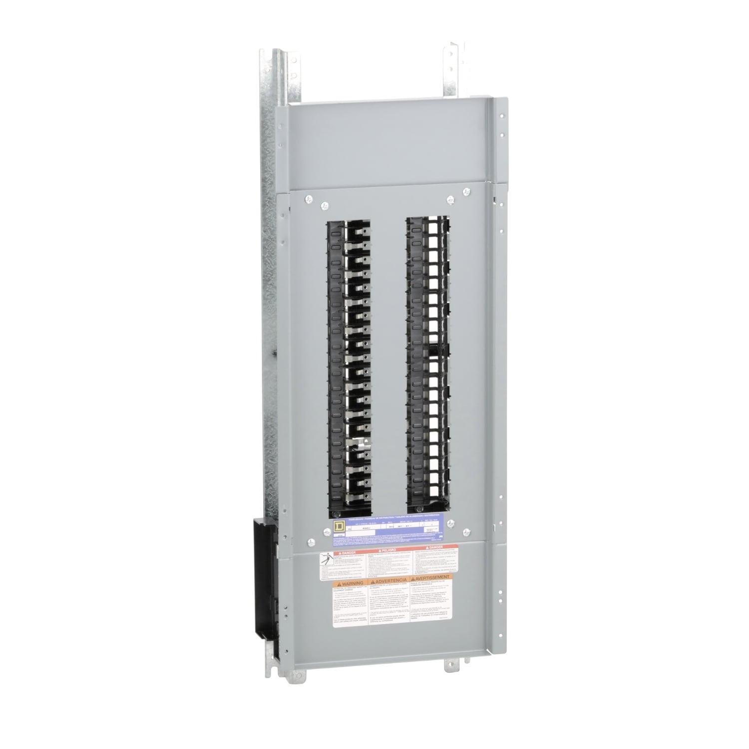 Panelboard interior, NQ, main lugs, 225A, Al bus, 42 pole spaces, 1 phase, 3 wire, 240VAC, 48VDC