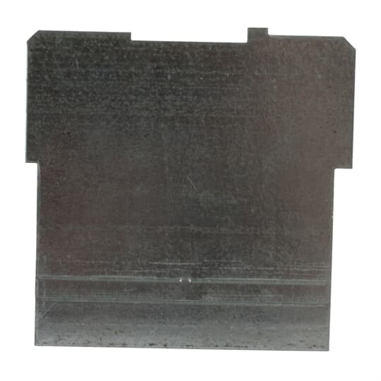 Two Gang Square Box Partition, 4 Inch Square x 1-1/2 Inches Deep, Pre-Galvanized Steel, For 1-1/2 Inch Deep Box with Square-Cut Tile Wall Two-Device 1/2 Inch, 3/4 Inch, and 2 Inches Covers