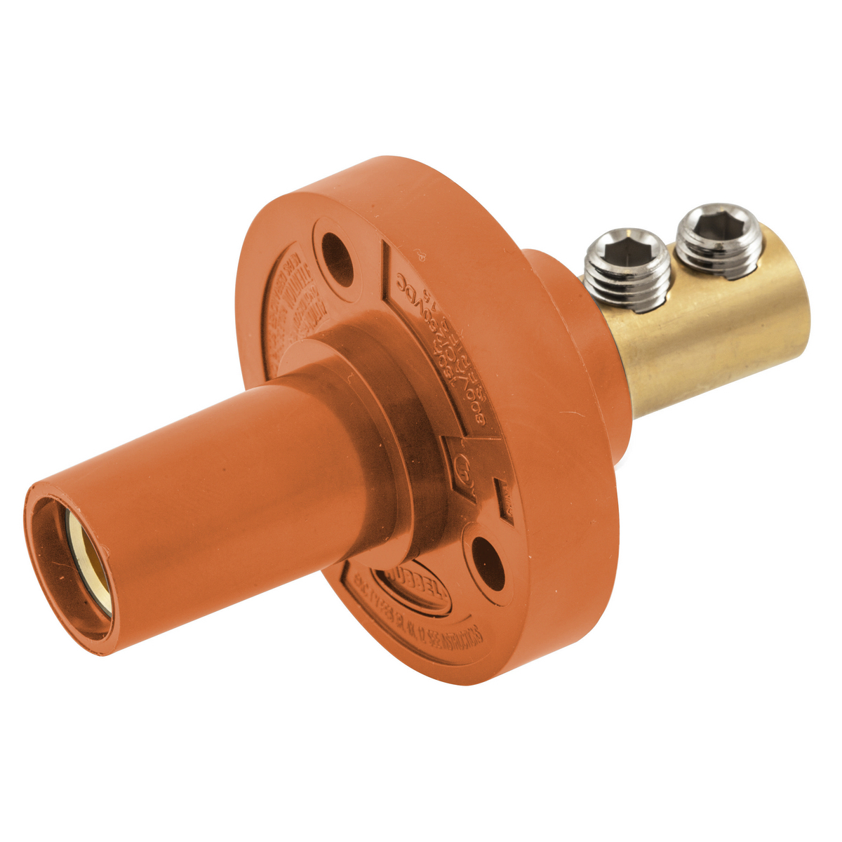 Single Pole Products, Series 15, Receptacle, Double Set Screw, Orange