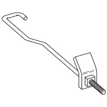 Eaton B-Line series U-bolt and J-bolt, 11.3750" H x 0.375" D, Steel, 4.5" thread length