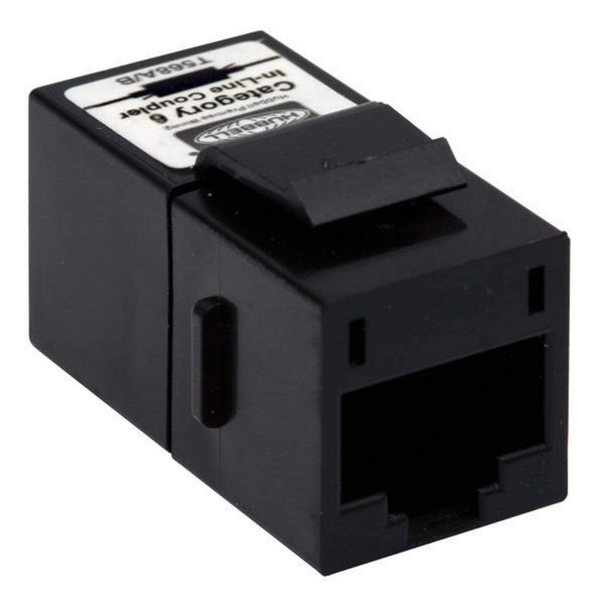 Snap-Fit, Inline Coupler, Cat6, Slim, Black