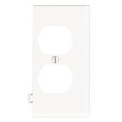 PSE8-W Combination Sectional Duplex Receptacle Wall Plate, 1 Gangs, Thermoplastic Nylon, White