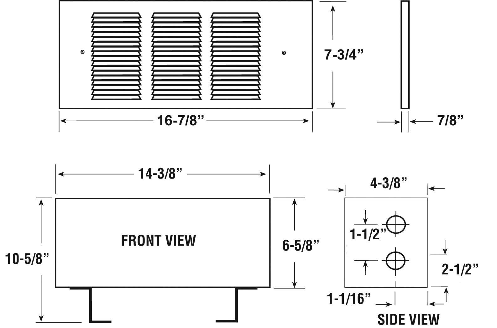 2000/1500/1000/500 / 1500/1125/750/375 WATTS @240/208V