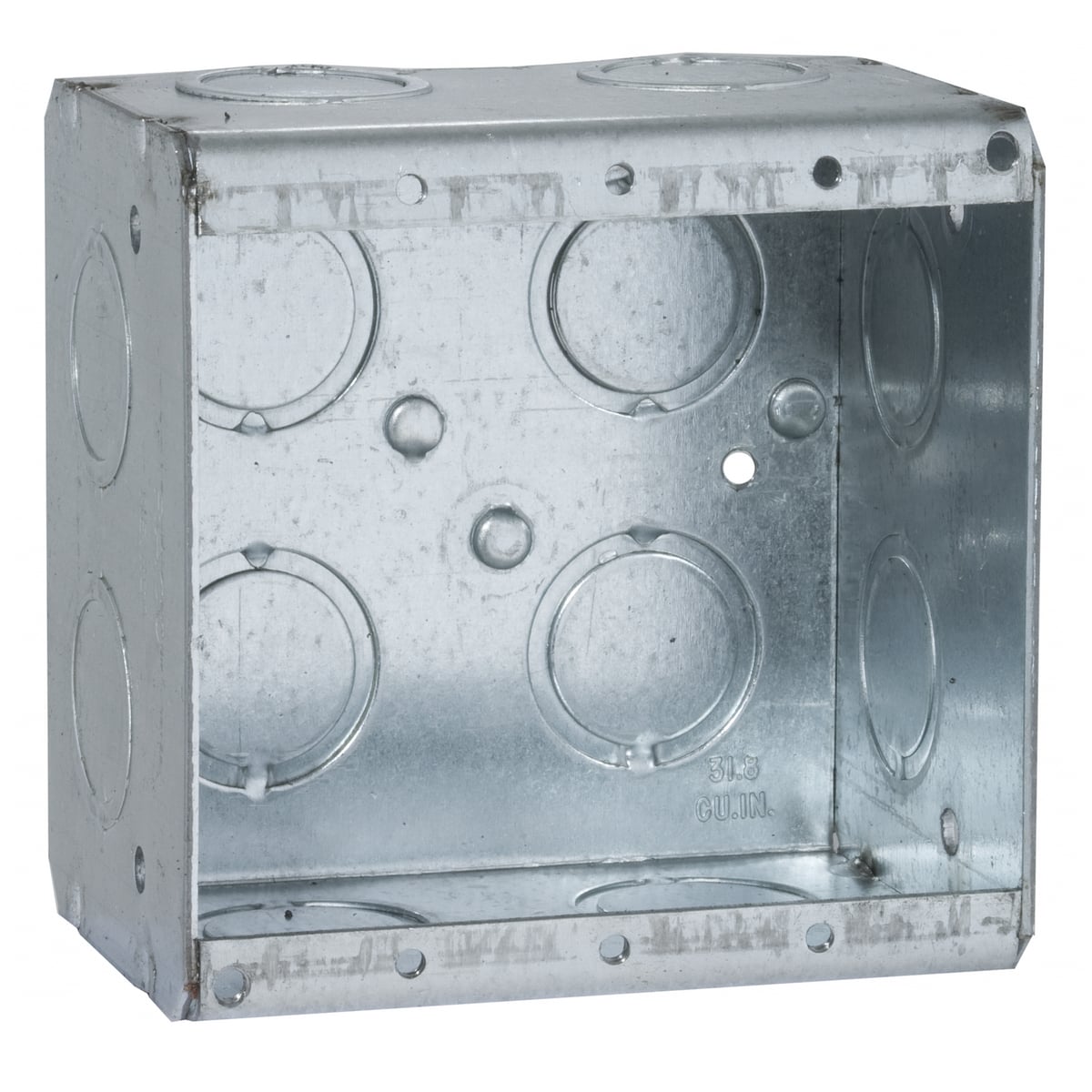 Masonry Bx., 2-1/2 In. Dp. Nongangable w/Conduit KO's, 2-Gang,3-25/32In. Wide