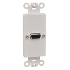 Rectangular Keystone Adapter, VGA Connector, White, Female to Female