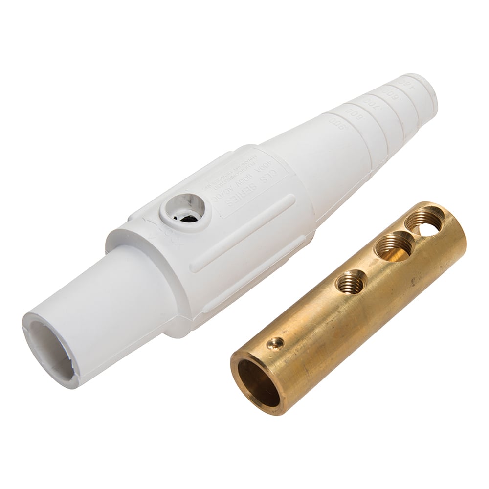 Female Cam Device Plug, 400A 600V, Cable Size: #2-2/0, White