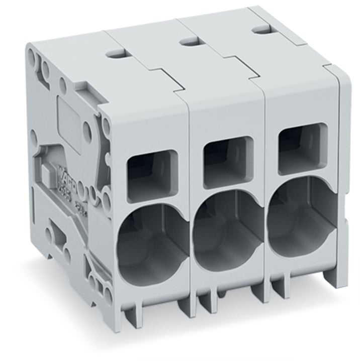 PCB terminal block; 16 mm; Pin spacing 10 mm; 3-pole; Push-in CAGE CLAMP; 16,00 mm; gray