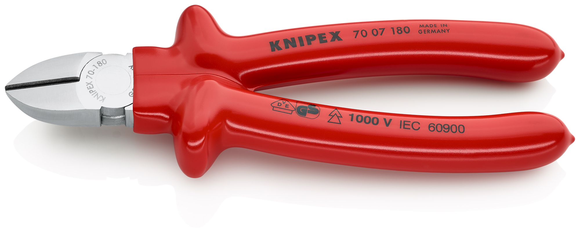 Diagonal Cutters-1000V Insulated, 7 1/4 in., VDE