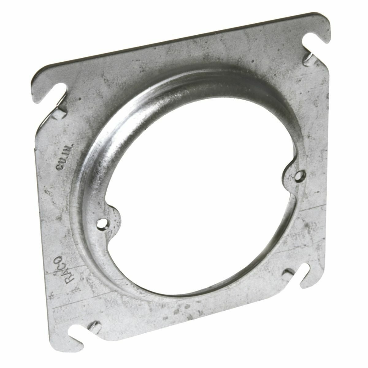 4 In. Square Fixture Covers, Raised 1/2 In., Open Ears 2-3/4 In. O.C.