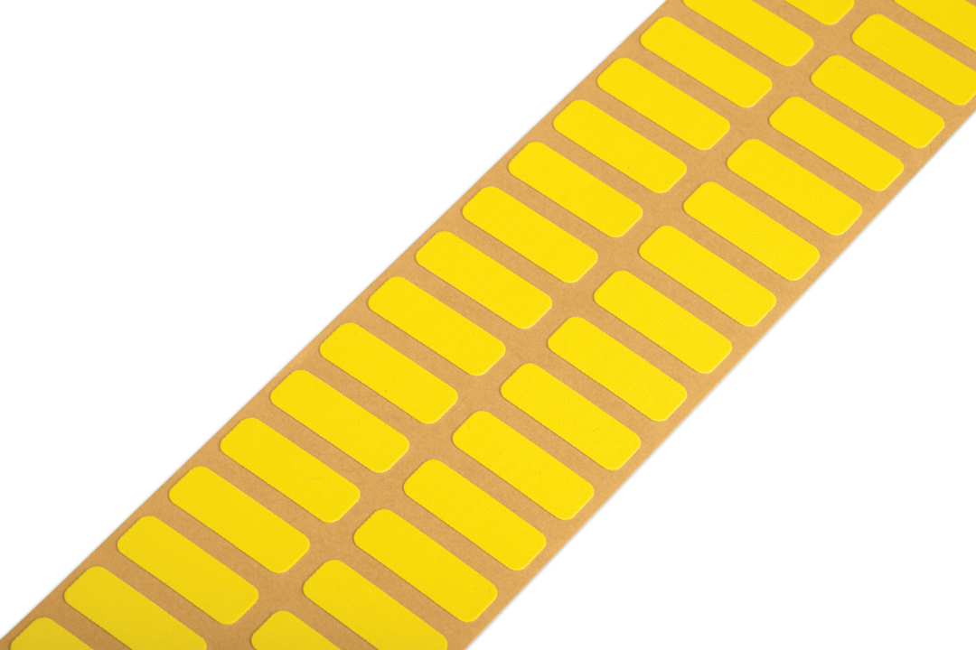 Textile labels; for Smart Printer; permanent adhesive; 7 x 20 mm; yellow