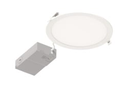 8" round slim microdisk, 5 CCT selectable, white finish, 1600lm, 120V, Triac dimming, > 90 CRI