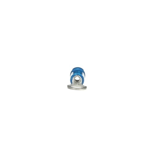 Vinyl-Insulated Ring Terminal, Length .97 Inches, Width .31 Inches, Maximum Insulation .170, Bolt Hole #10, Wire Range #18-#14 AWG, Color Blue, Copper, Tin Plated, Mini-Pack