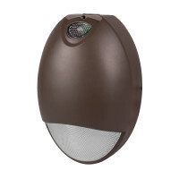 EOT Series Bronze Outdoor LED Tear Drop Emergency Wall Pack with Photocell, Self-Diagnostic, and Cold Weather Kit, 5000K
