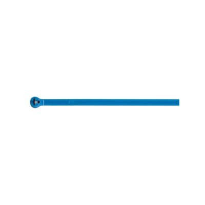 Cable Tie, Blue Polyamide (Nylon 6.6) for Temperatures up to 85 Degrees Celsius (185 F) for Indoor Applications, UL/EN/CSA62275 Type 2/21 Rated for AH-2 Plenum, Length of 202mm (8.0 Inches), Width of 2.3mm (0.09 Inches), Thickness of 1mm (0.04 Inches), Tensile Strength Rating of 80 Newtons (18 Pounds), Bulk Pack