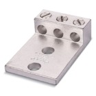 Type ADR-ALCUL Three-Conductor, Two-Hole Mount for Conductor Range Max 500 kcmil, Min 4 Str, 1/2 Inch Bolt Hole, NEMA Spacing 1-3/4 Inch Centers, Length 4-11/16 Inch, Tin Plated