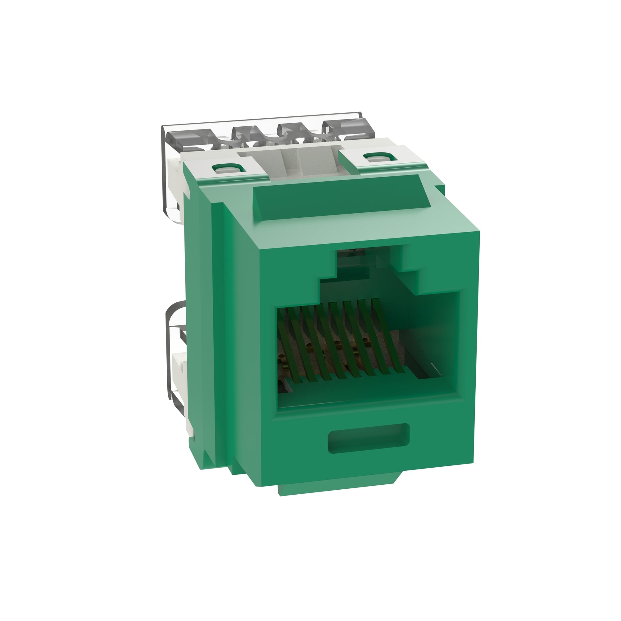 NK Cat 5e punchdown jack module - Green 