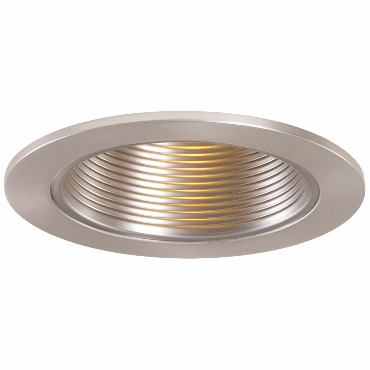 4" Trim Metal Baffle Satin Nickel Trim with Satin Nickel Baffle