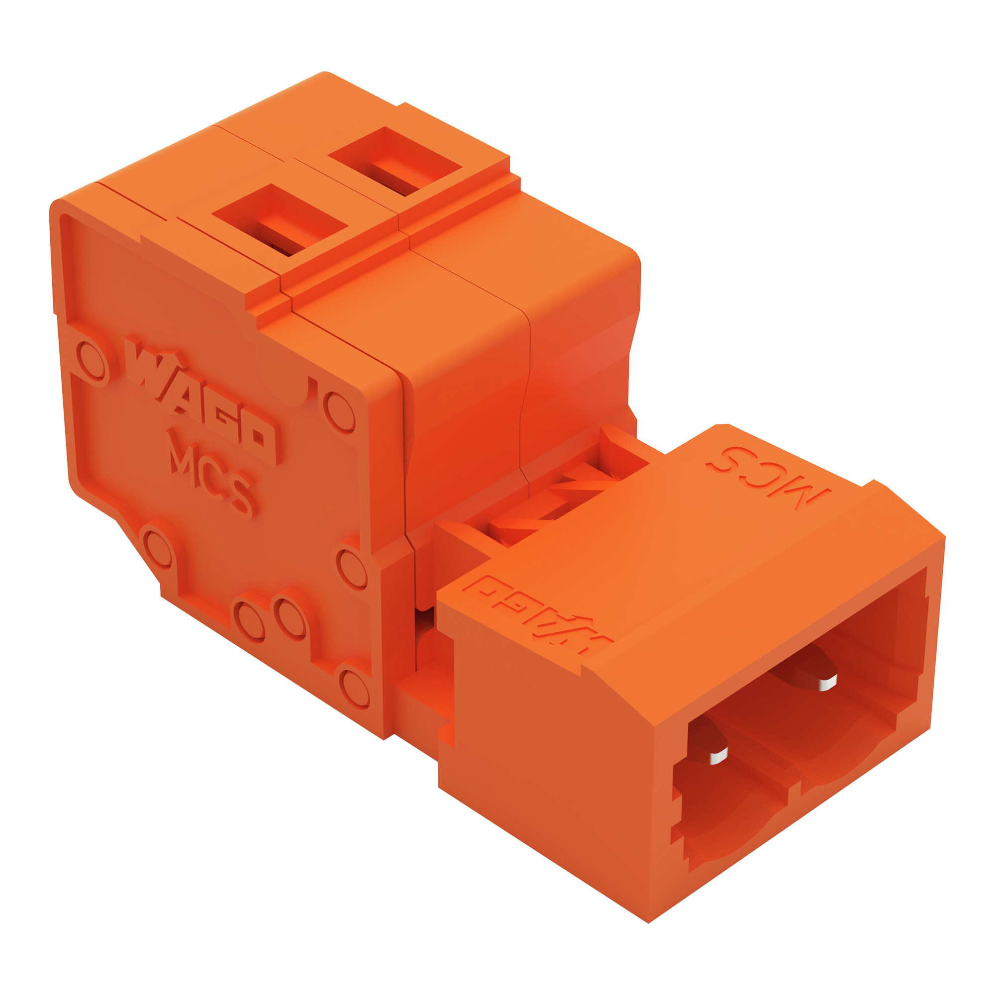 1-conductor male connector; CAGE CLAMP; 2.5 mm; Pin spacing 5.08 mm; 2-pole; 2,50 mm; orange