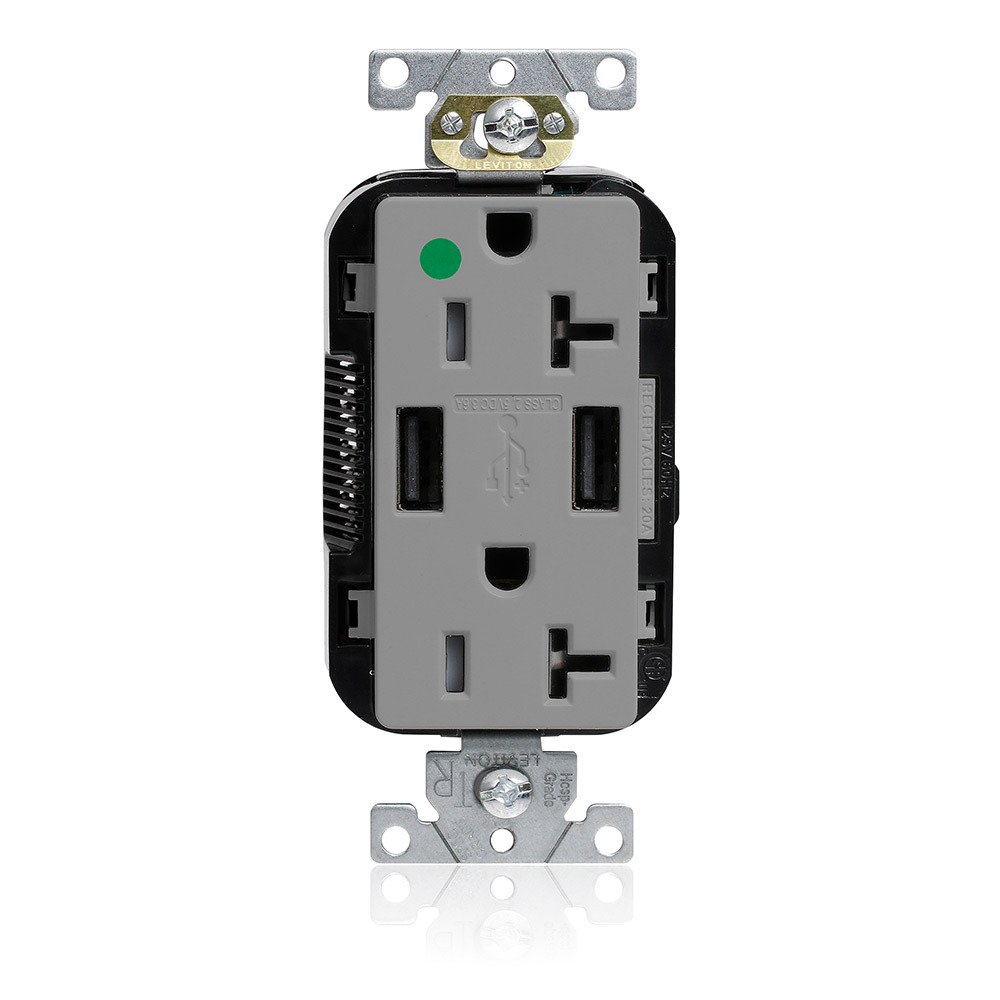 20A LEV-LOK USB TR HG OUTLET TYPE A-A
