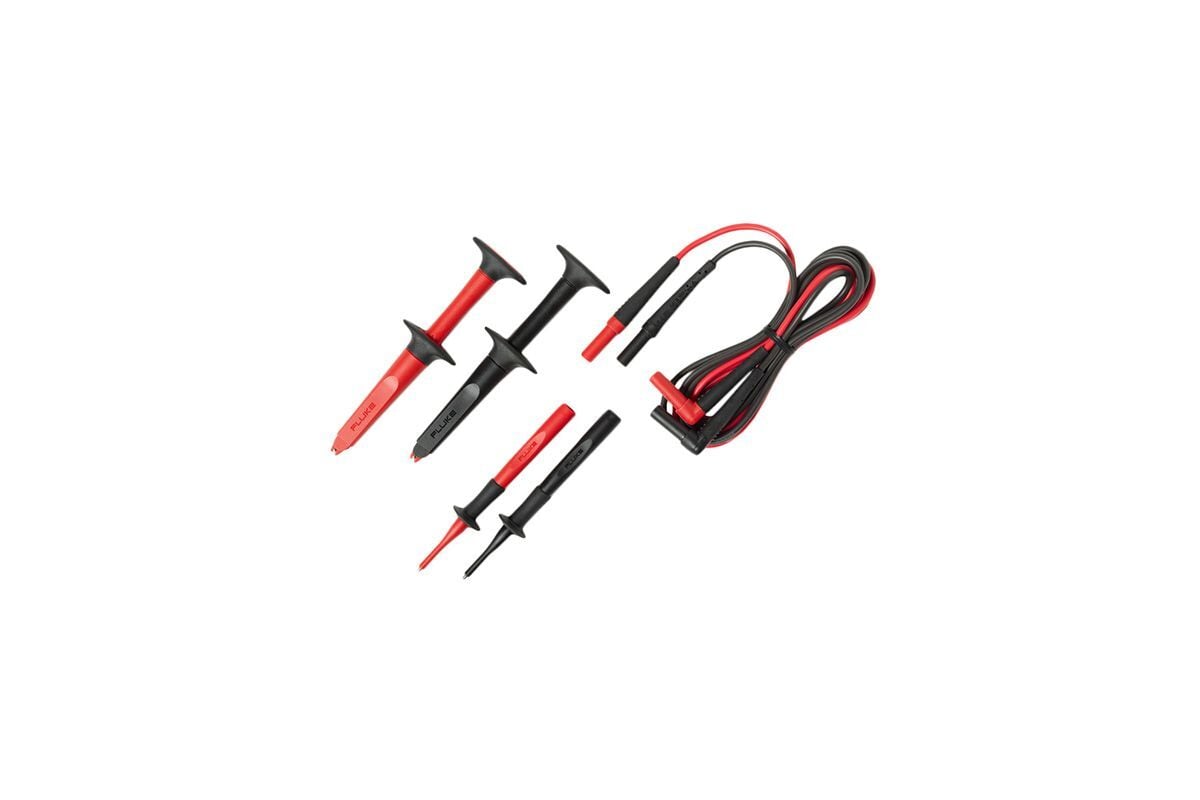 SureGrip Test Lead Set, Included: AC220 SureGrip Alligator Clip Set, TP1 Slim-Reach Test Probes (Flat Bladed)  TL224 SureGrip Silicone Test Lead Set (Straight To Right)