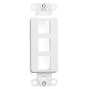 QuickPort Decora Insert, 3-Port, White