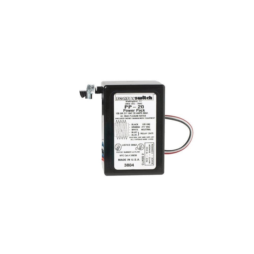 The PP20 power pack switches the lighting load on and off utilizing our patented relay circuit protection