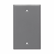 Eaton Crouse-Hinds series weatherproof blank outlet cover, Bronze, Steel, Single-gang