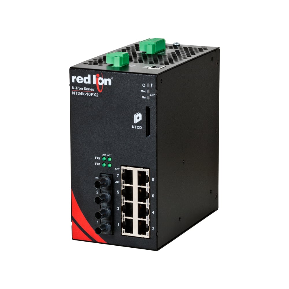 NT24k-10FX2 Managed Gigabit Ethernet Switch, ST 2km