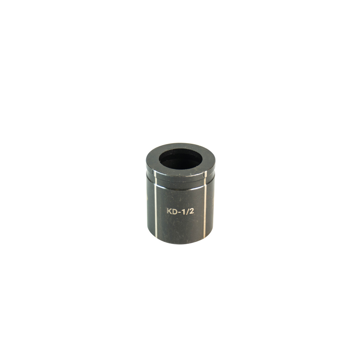 1/2" Conduit Size Knockout Die.  Optimized for widest range of materials and drivers.  Alignment markings for improved accuracy.  Laser markings for quick part identification.  Made in USA