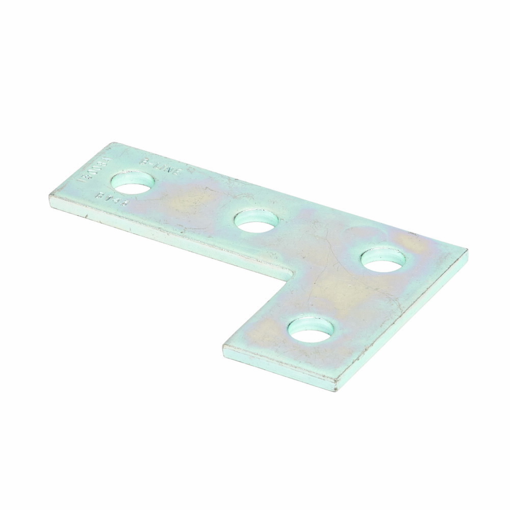 Eaton B-Line series corner plate, 0.22" H x 5.37" L x 3.5" W, Steel, Stainless steel type 304
