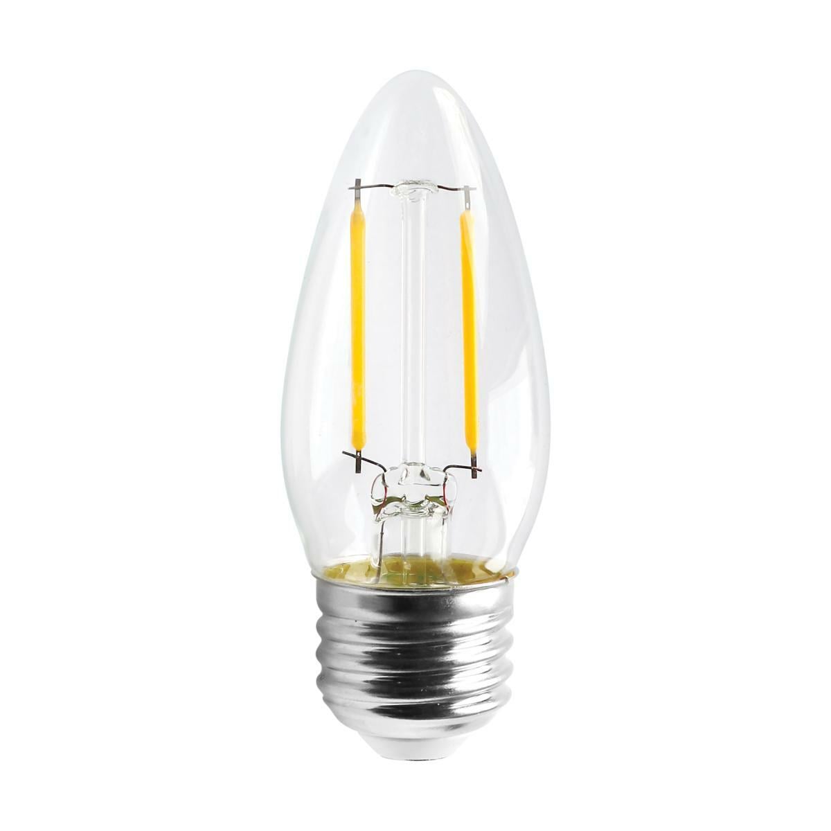 4.3 Watt C11 LED Lamp - Clear Medium Base 3000K 350 Lumens 120 Volts