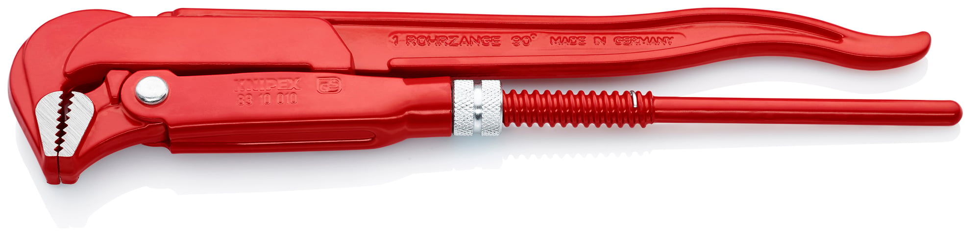 Swedish Pipe Wrench-90°, 12 in., Bare Handles
