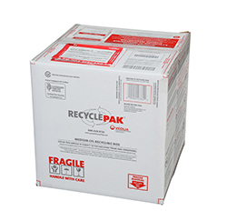 Dimensions: 15x15x15 Capacity: 150 small spiral, 525 2-pin, 265 4-pin CFLs, or misc. incandescent, spots, LEDs or flood lamps. DO NOT EXCEED the UN rated weight of 37 lbs. Includes: UN rated, DOT approved container, inner corrugated tube, 5.5 mil vapor barrier liner, liner tie, velcro closures, instructions, terms and conditions, proof of purchase, prepaid return shipping with label, recycling and online certificate of acceptance for recycling. Notes: Inner corrugated tube required to be inserted inside of the liner. Restrictions: Lower 48 contiguous states only. Not for export.