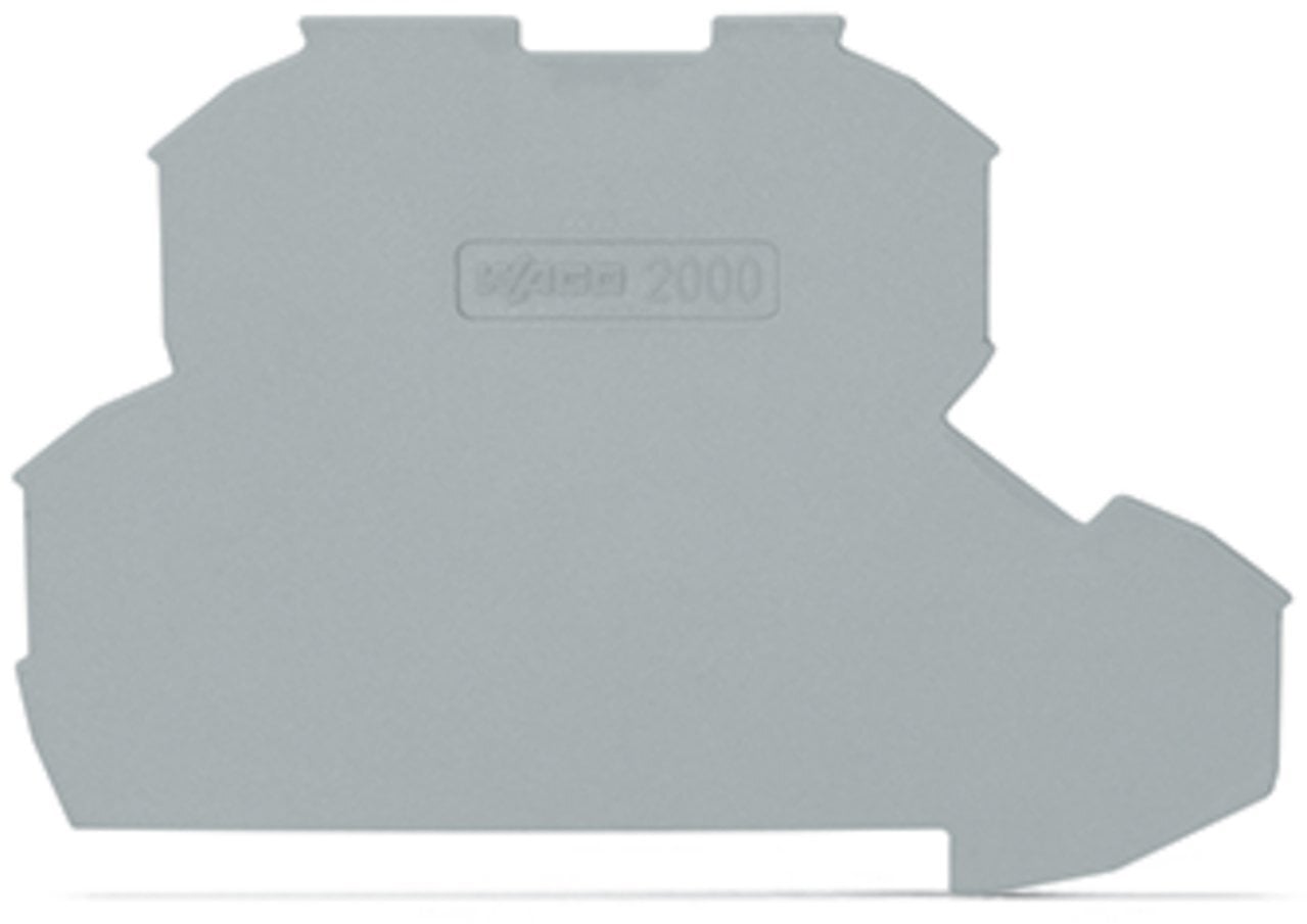 End plate; 0.7 mm thick; gray