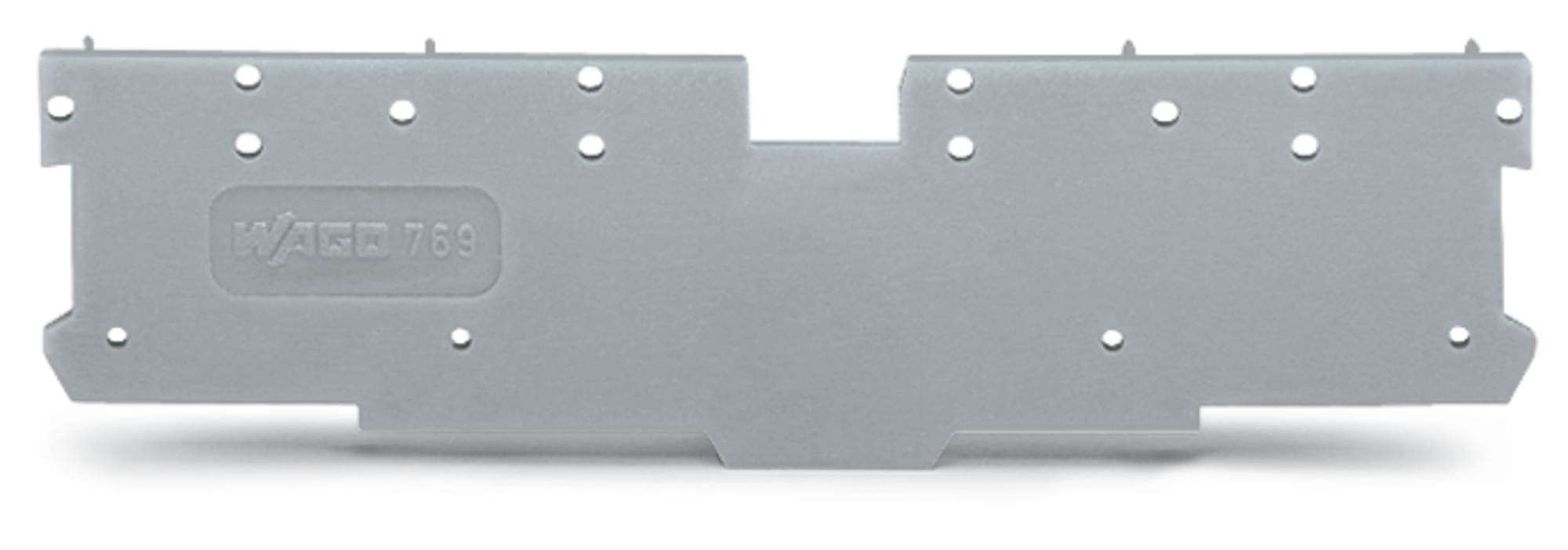 End and intermediate plate; 1.1 mm thick; gray