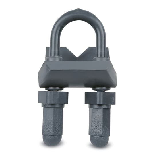 PVC Coated Right Angle Beam Clamp, Pipe Size 1-1/2 Inch/41 Metric, Malleable Iron, Dark Gray