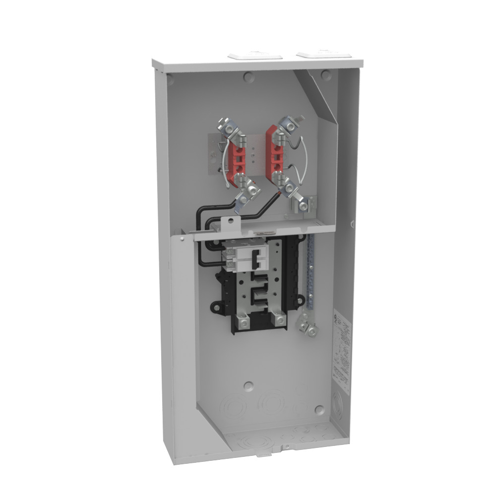U5168-XTL-100-KK-BLG 4 Term, Ringless, 2 Small Closing Plates, 1-100 Amp, Main Breaker, 10 Branch Circuit, Horn Bypass, 7-8 inch Barrel Lock Ground with Bracket Provision