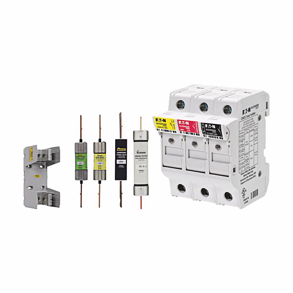 Eaton Bussmann series HLT fuse holder, 0.25 in medium leads, 125 Vac, 60 Vdc, 15A, Single-pole, Tin-plated bifrucated copper terminal